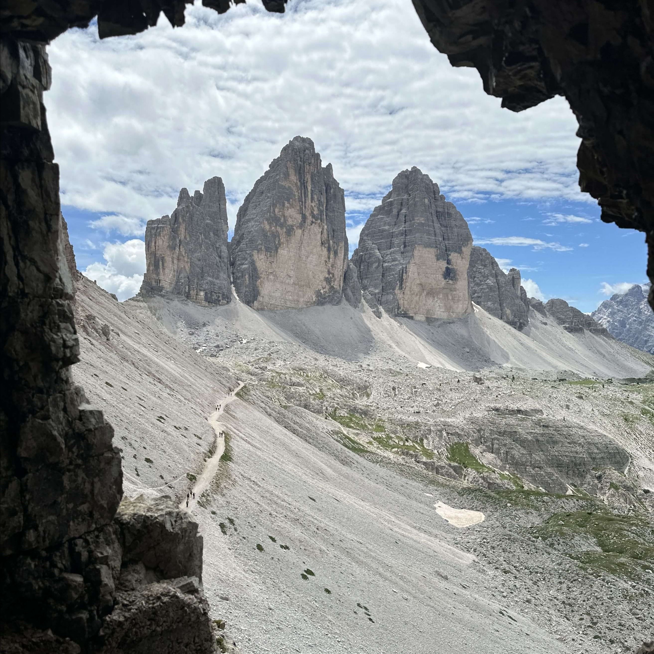 Drei Zinnen Stein unter Lebenberg