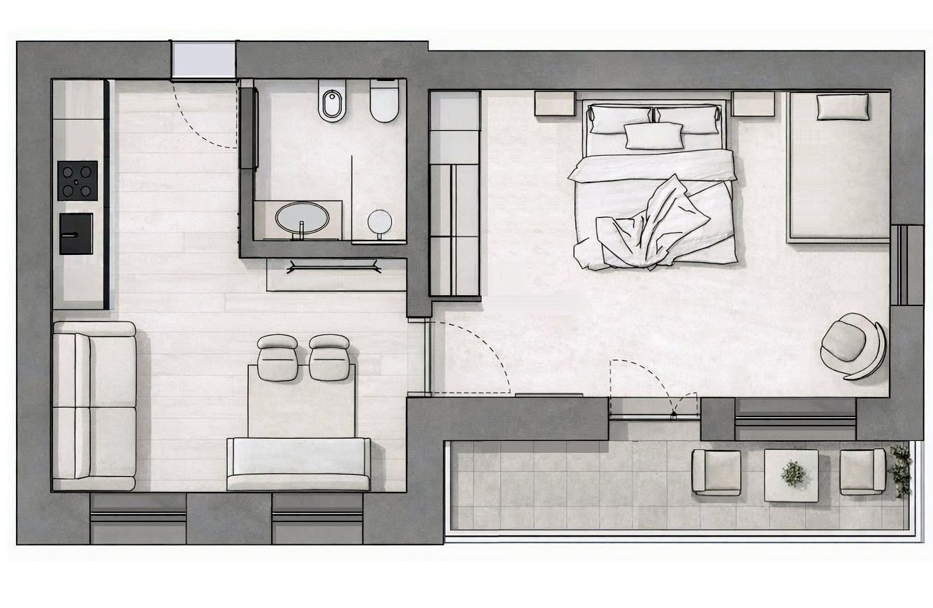 Wohnung 2 Rendering