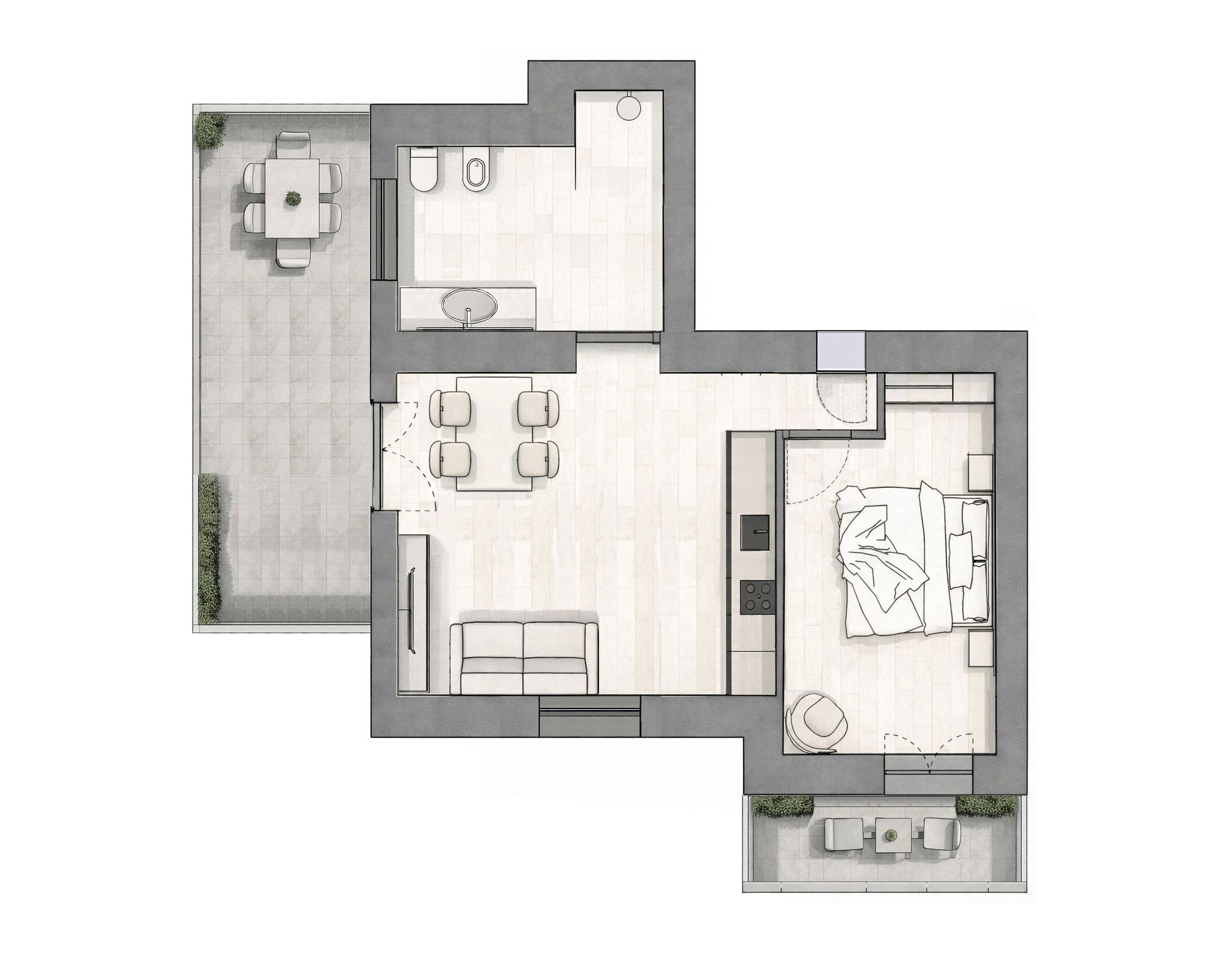 Wohnung 3 Rendering
