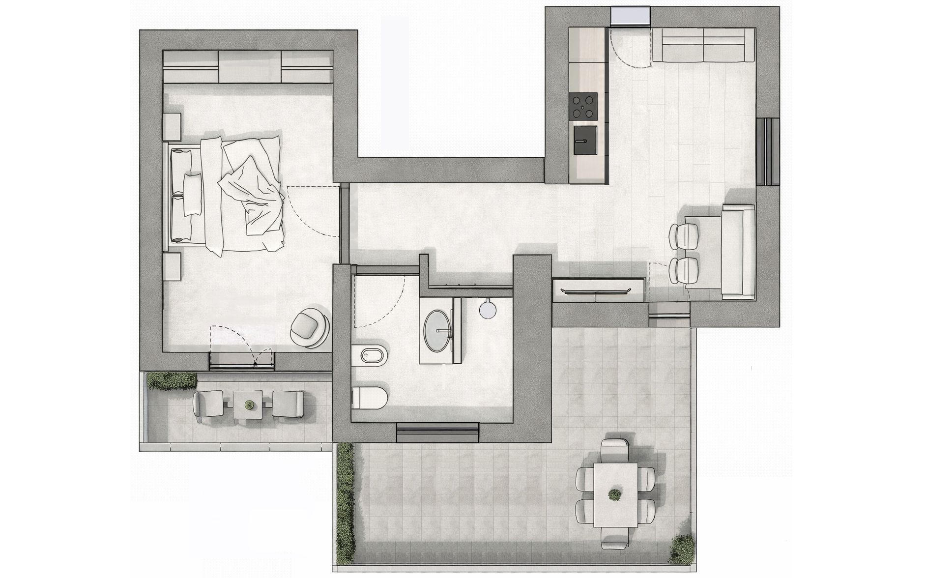 Wohnung 4 Rendering